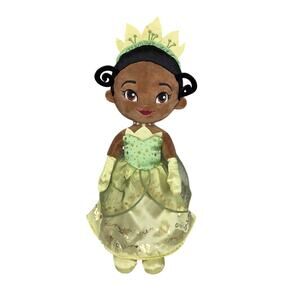 DISNEY PRINCESS SIGNITURE COLLECTION TIANA PLUSH – 12" – GREEN GOWN – SOFT DOLL